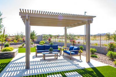 Completed Pergola in Spring